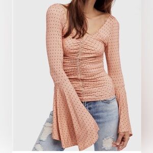 We The Free - What a Babe bell sleeve polka dot top